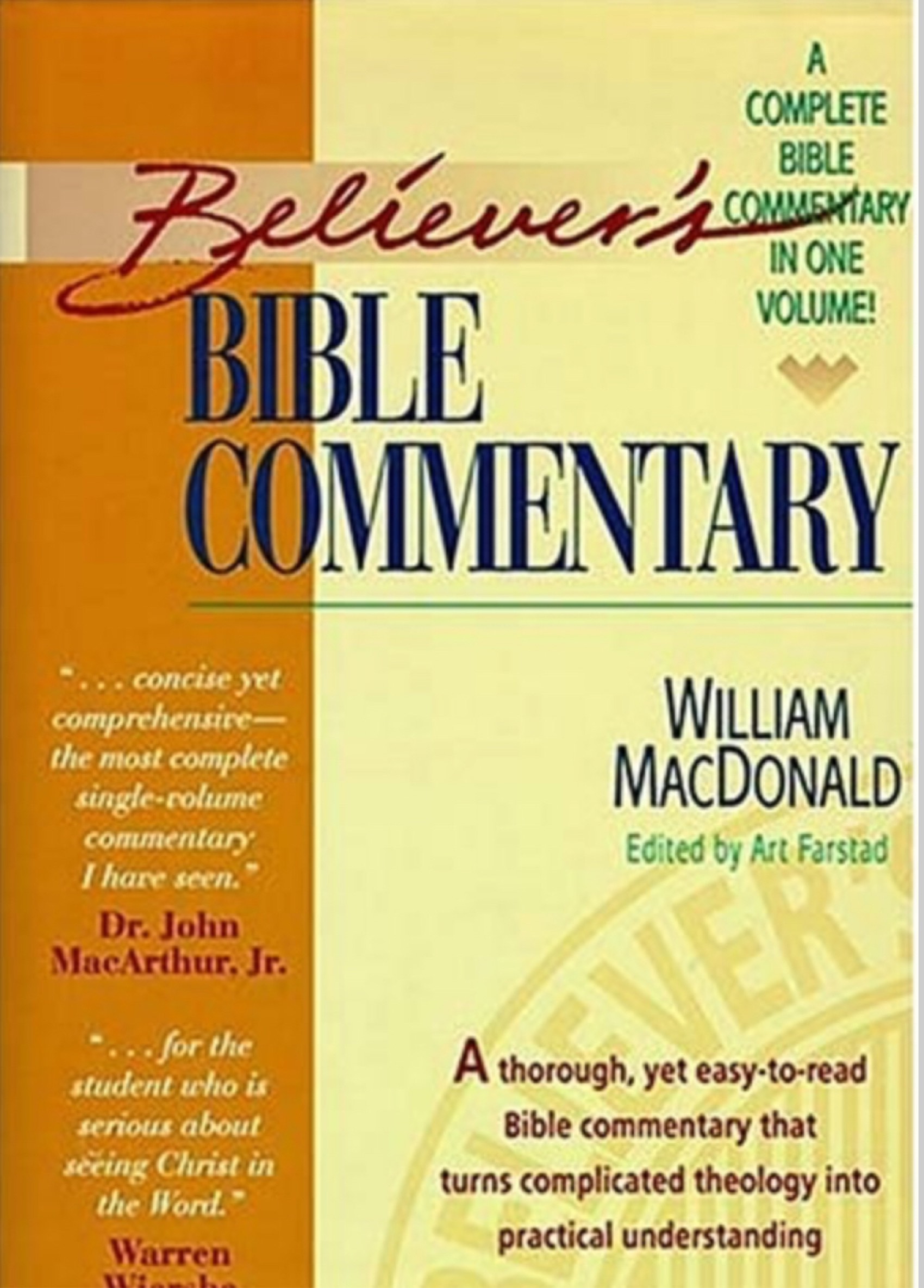 BELIEVER'S BIBLE COMMENTARY