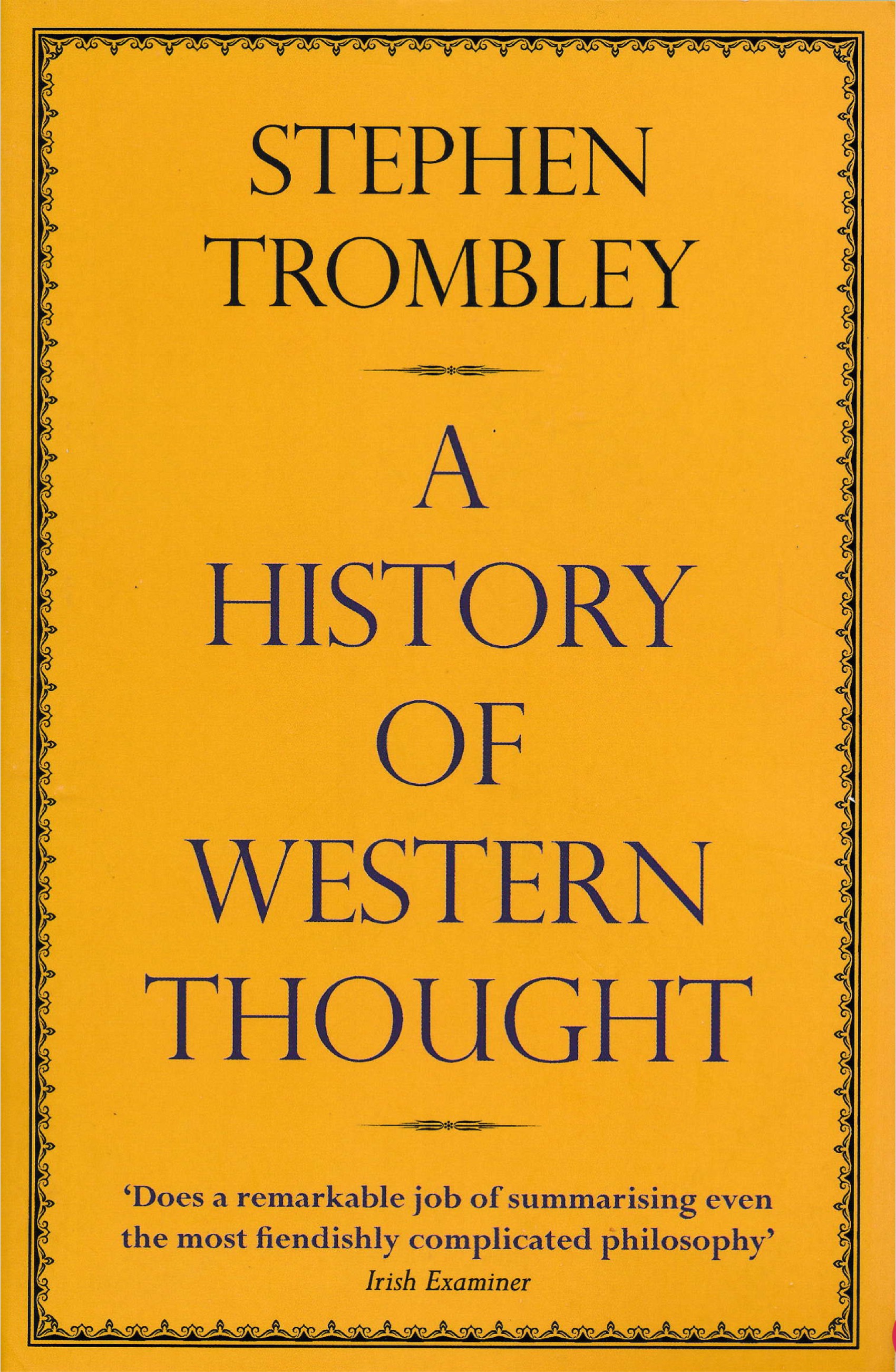 A HISTORY OF WESTERN THOUGHT