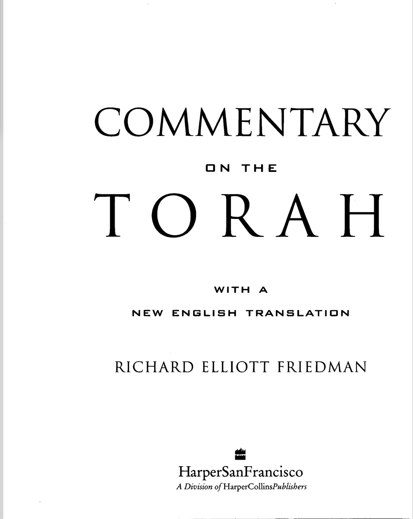 COMMENTARY ON THE TORAH
