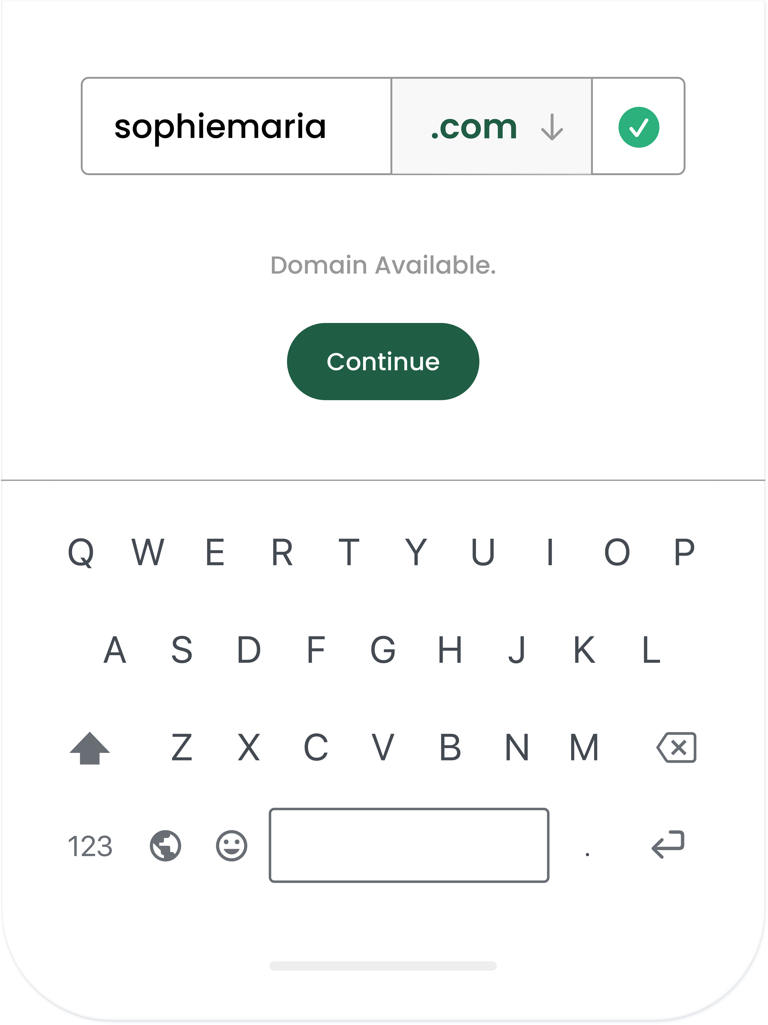 One-tap domain setup