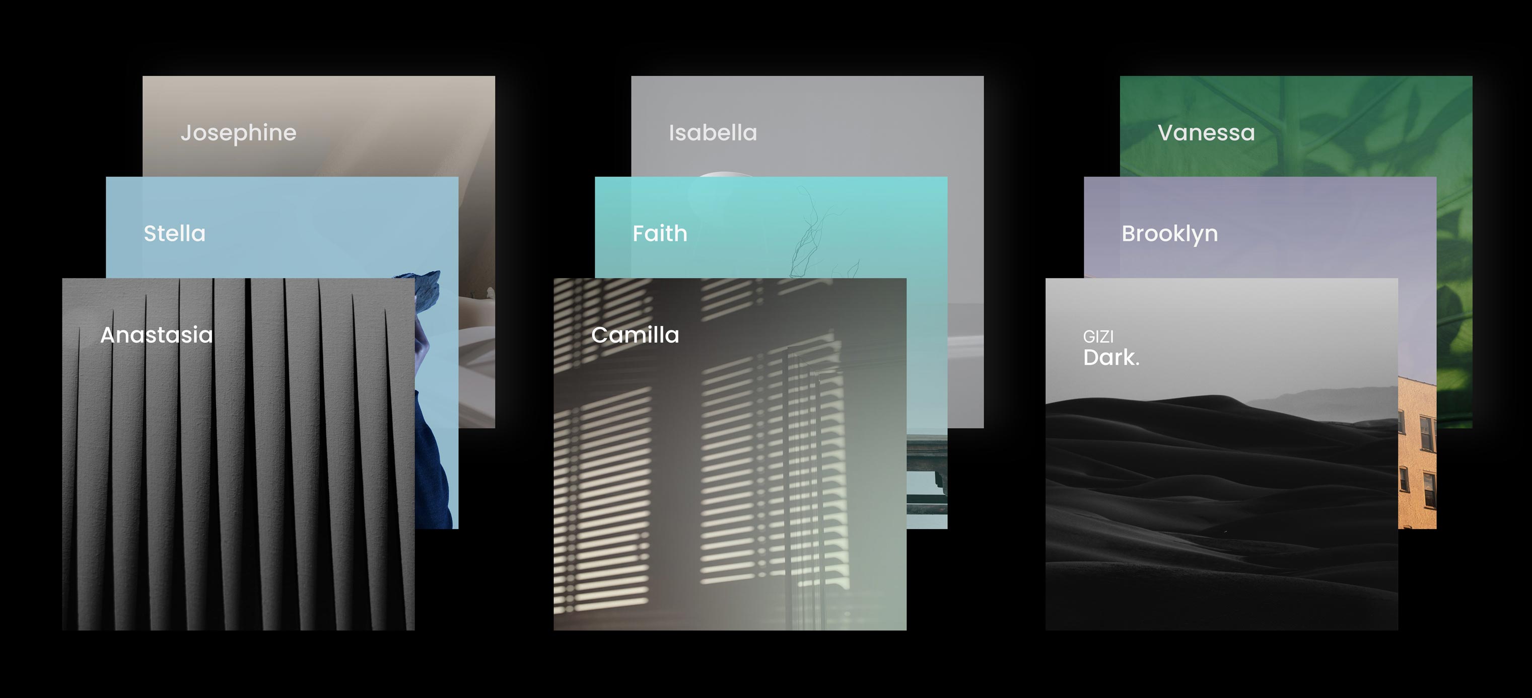 Website themes showcase