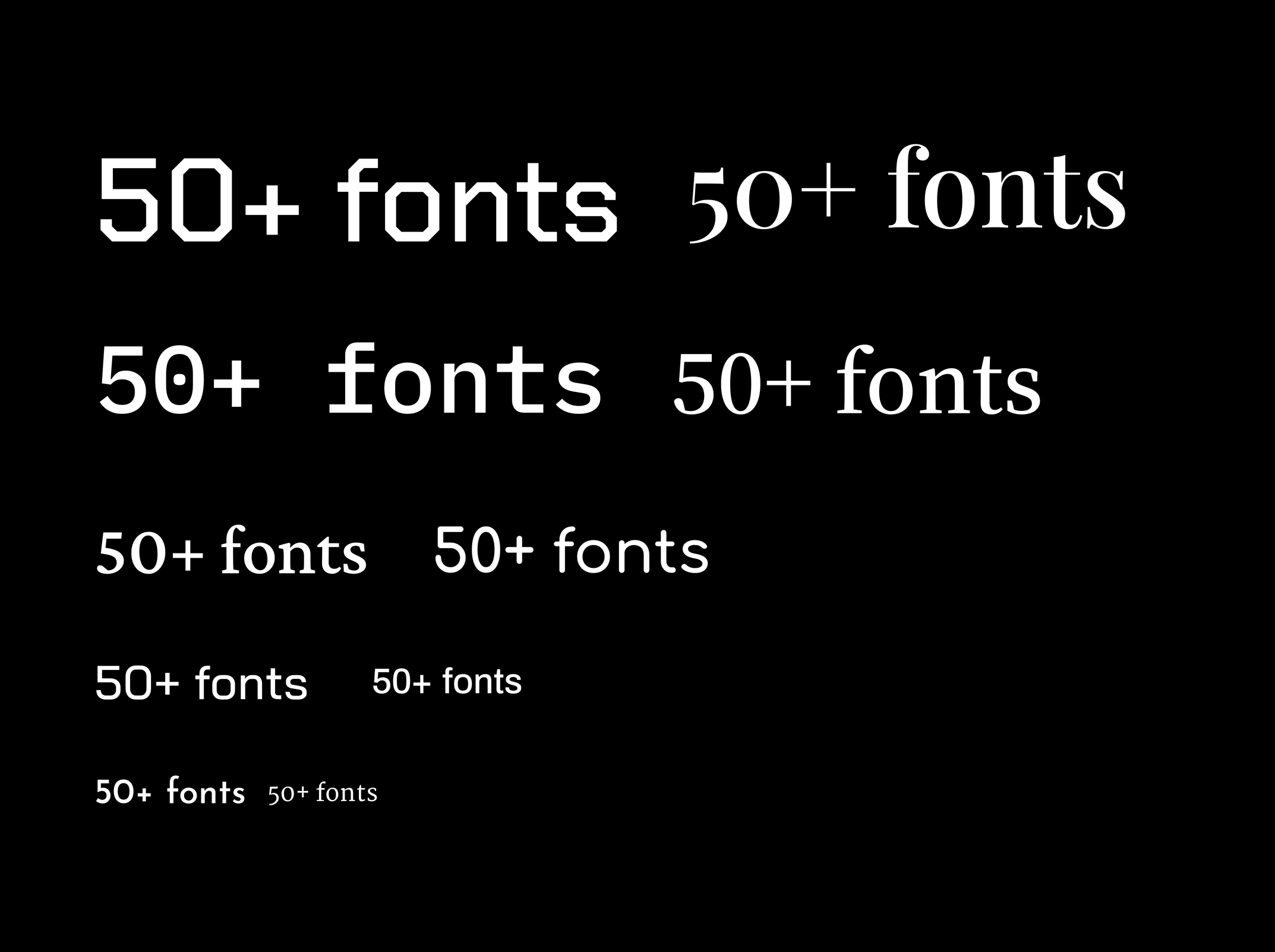 Font customization options