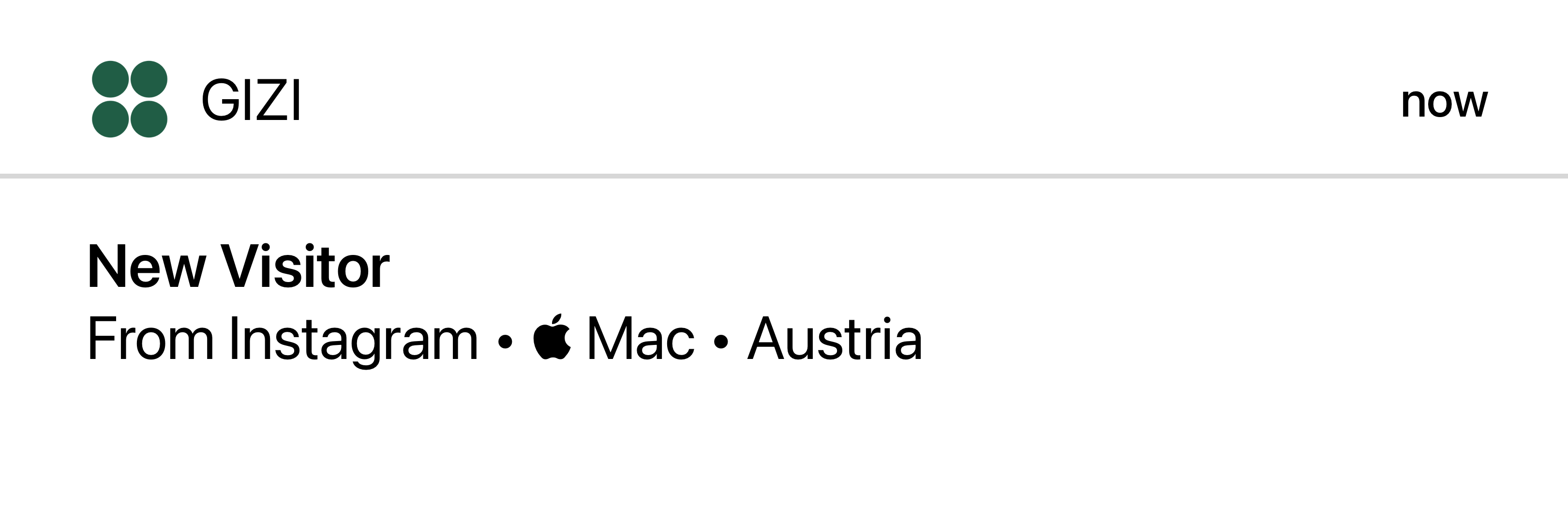 Real-time visitor notifications on iPhone